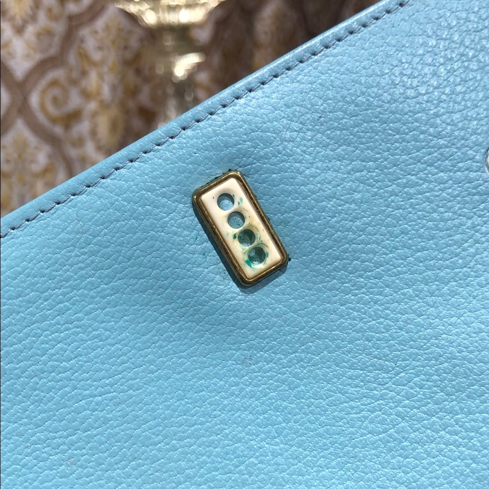 Light Blue Floral Embossed Women’s Wallet - Picture 5 of 7
